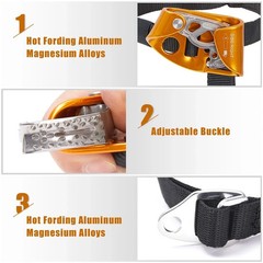 Quick Step Foot Ascender,Outdoor Rock Climbing Tree Arborist, Mountaineering Equ