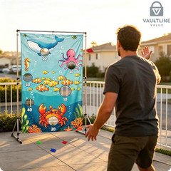 Ocean Theme Bean Bag Toss Game – Outdoor Party Activity with 3 Bean Bags