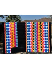 Western Wool Saddle Blanket Multicolor Red Blue Orange |Show Riding Blanket