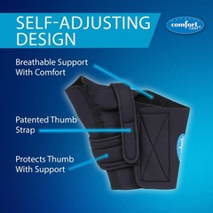 Comfort Cool Thumb CMC Restriction Splint, Right, Large, Lightweight Brace