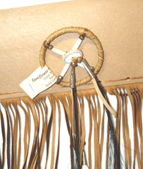 21″ Leather Leather Quiver w/ Medicine Wheel & 2 Arrows Native American 01