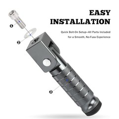 M8 Motorcycle Foot Pegs 90 Degree Foldable Bike Pegs CNC Anti-Skid Titanium