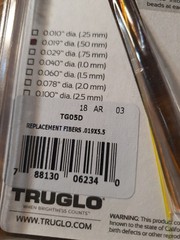 Truglo Replacement Fiber Optics .019 Bow Hunting Target Archery Sight NEW
