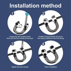 Archery D Loop 2 Set Metal U Nock Bow Release Aid Compound Hunting