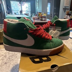 Nike SB Zoom Blazer Mid Suede High-Top Skate Shoes Pine Green US 8 D Medium