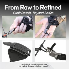 Archery Compound Bow Release Aids Wrist Strap Trigger Index Finger Hook Hunting