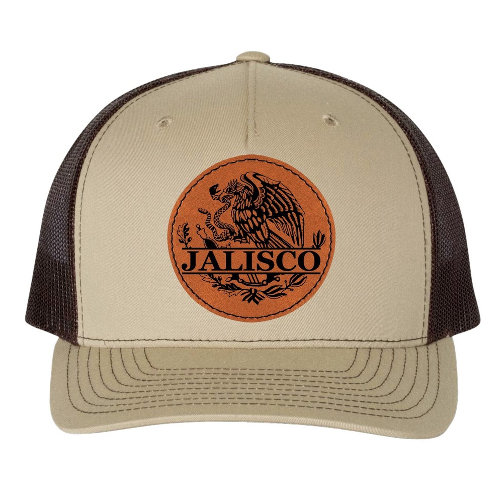 Jalisco Mexico Eagle Leather Patch Hat Trucker Hat Baseball Cap Mexican Hat