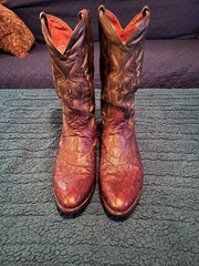 MENS DAN POST FULL QUILL OSTRICH BOOTS SZ 13D