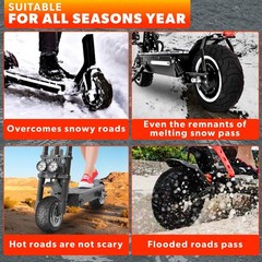 80/65-6 Scooter Tire Tube for All Seasons – 10×3″ Electric Scooter Tires Repl…
