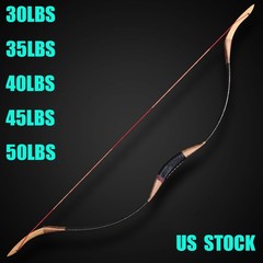 30-50lbs Traditional Recurve Bow Archery Takedown Wooden Horsebow Shooting Hunt