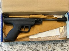 Baikal IZH MP-53M Russian sporter air pistol, .177 caliber, with box and manual