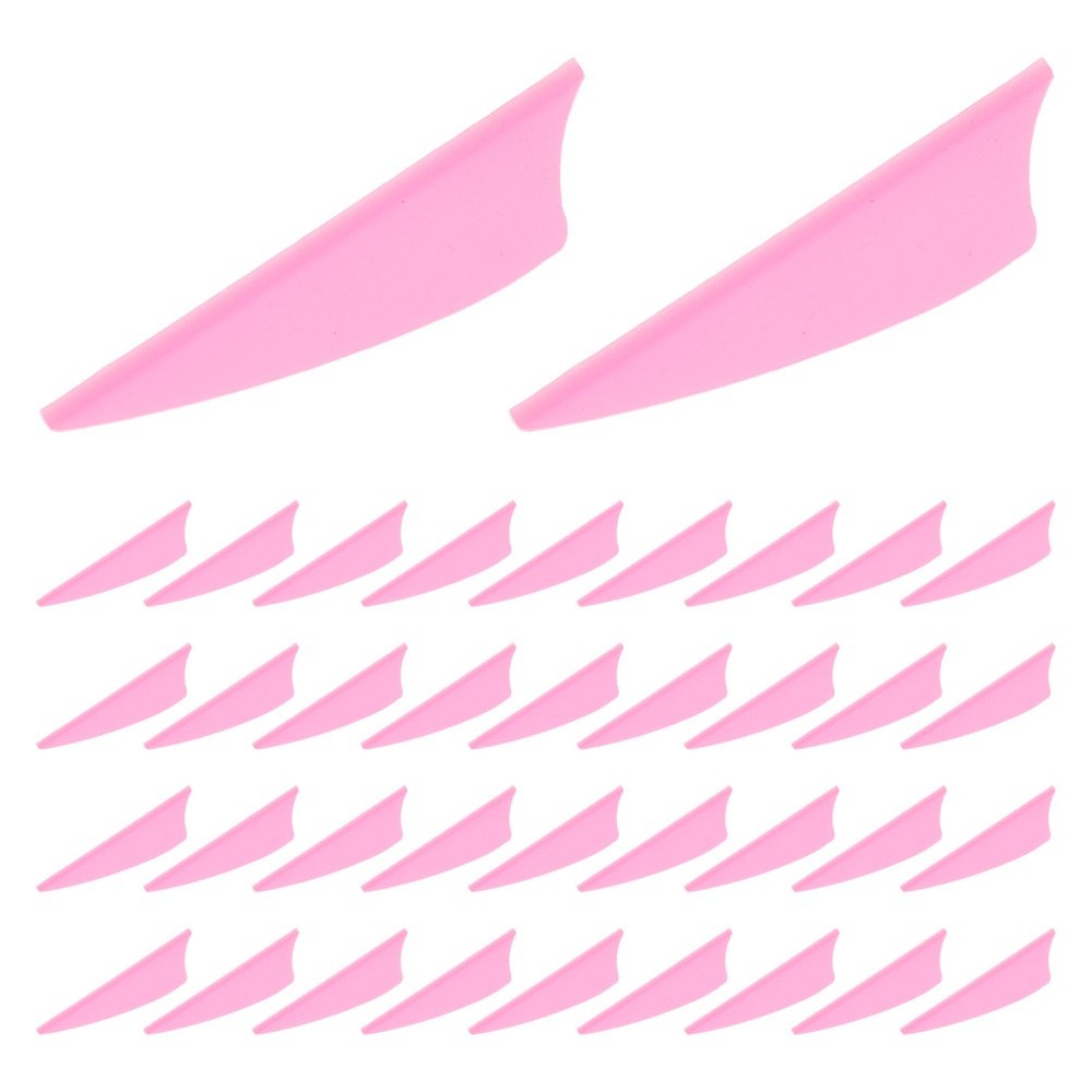 60 Pcs Lightweight Plastic Arrow Fletching Shield Shape Vanes For Shooting