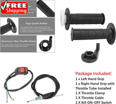 22Mm Twist Throttle Accelerator Handle Grips, 50 90 110 125Cc Pit Bike Dirtbike