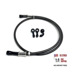 AN3 28 90 Degree M10 Stainless Steel Braided Motorcycle 40 cm (15.7 inches)