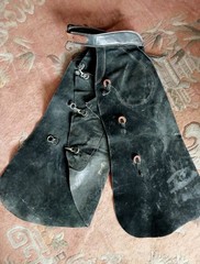 H.H. Heiser Maker Denver 660 30 Black Leather Western Full Chaps