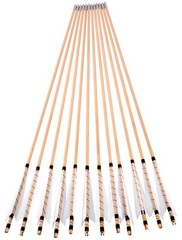 Traditional 32″ Wooden Arrows Archery Hunting for Longbow Outdoor Target Shoot