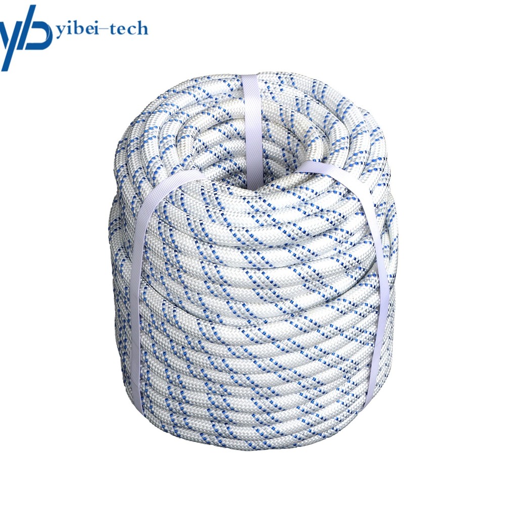 1/2inch x120FT Double Braided Rope Breaking Strength 1485 Pounds White Blue Grey