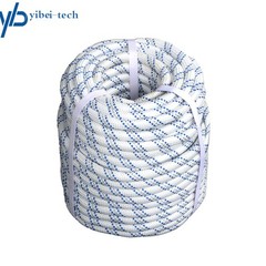 1/2inch x120FT Double Braided Rope Breaking Strength 1485 Pounds White Blue Grey