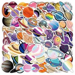 50 Pack of Cool Space Planet Stickers for Laptop/Water Bottle/Phone Case/iPad