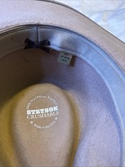 Stetson Mountain View Sz XL Wool Crushable Outdoor Hat Gently Used Tan