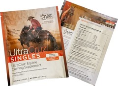 UltraCruz Equine Calming Supplement for Horses 60 Single Serv Pellet (30 Days)