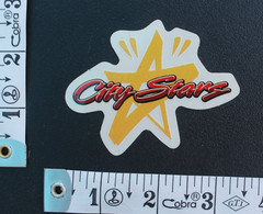 City Stars Skateboards Mad Circle Clear OG Z14B Vintage Skateboarding STICKER