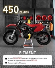 Dirt Bike Stand,Universal Detachable Powder Coated Anti Slip Off Road black