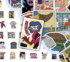 25Pcs Mixed Street Pop Artwork Modern Graffiti Art Colorful Painting Sticker