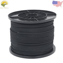 3/16″ Black Dacron Polypropylene Rope 500 Ft Spool High UV & Abrasion Resistance