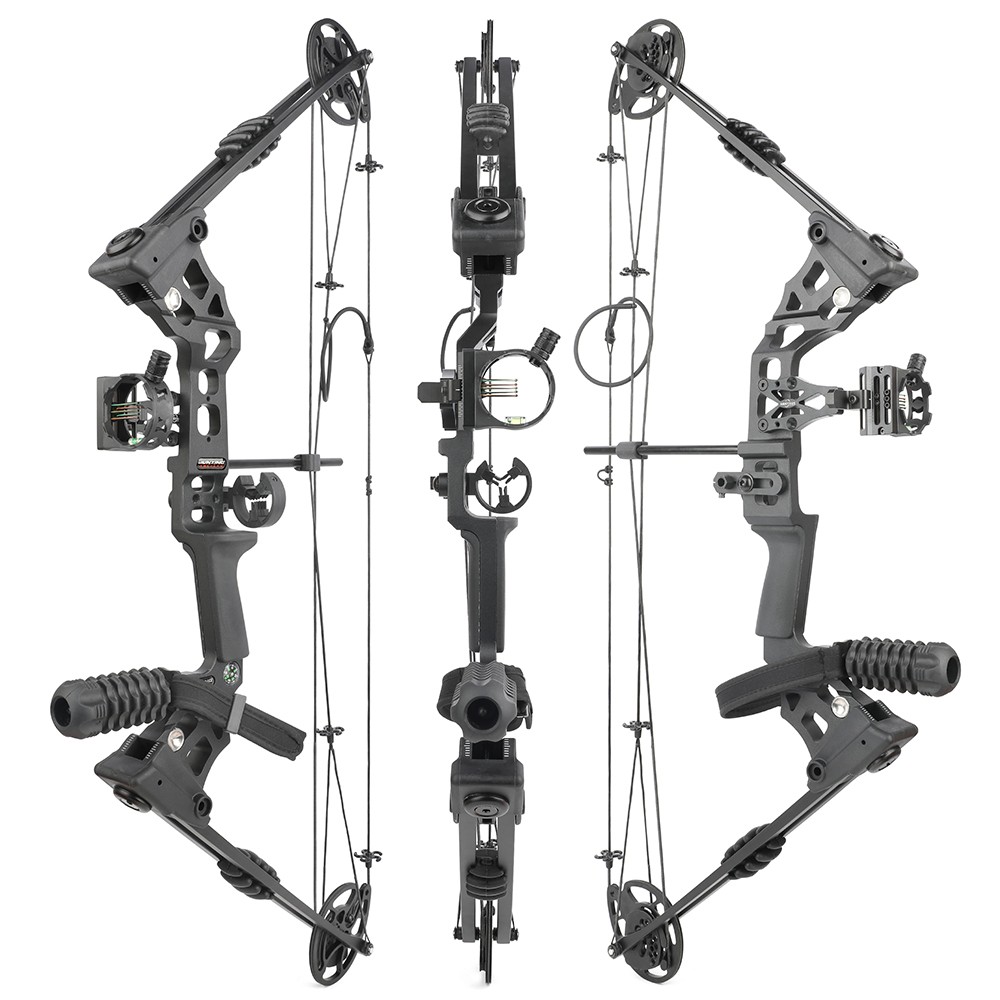 Compound Bow Set 20-70lbs Adjustable Arrows Archery Outdoor Shooting RH LH