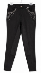 Montar Femke Crystal Breeches Full Seat Grip Size Eur 36 Navy Blue Dressage