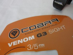 Cobra Archery Venom G3 Sight .029″ pins Black Bulk packaging 3-pin
