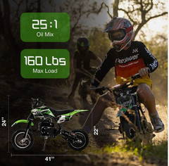 FRP DB001 50CC 2 Stroke Mini Dirt Bike, Up to 20Mph, Brand New – open box.