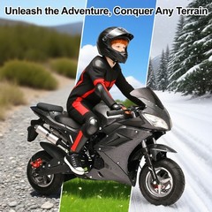 49cc 4-Stroke Pocket Rocket Motorcycle, Mini Motorcycle, Gas Pocket Motorbike