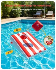 Inflatable Floating Cornhole Boards with 8 Water Bags, 3x2ft Corn Hole Games …