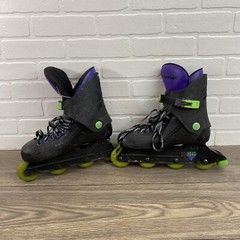Vintage Variflex City Heat Xp Black Green Purple Inline Skates Sz Unknown Read
