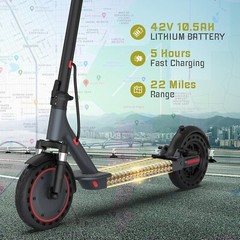 Ladped LP10 Electric Scooter, 10″ Solid Tires, 500W 22Mph, 22 Miles E-SCOOTER