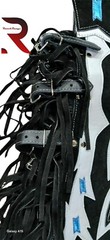 Bull Riding Chaps western Black Leather Show Adult chap fringes