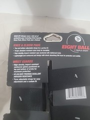 Eight Ball Kids Multi-Sport Black Wrist Knee Elbow Pads Protective Set 5+ New