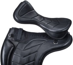 100% Softy Leather All Purpose Treeless leather black saddle Freemax saddle