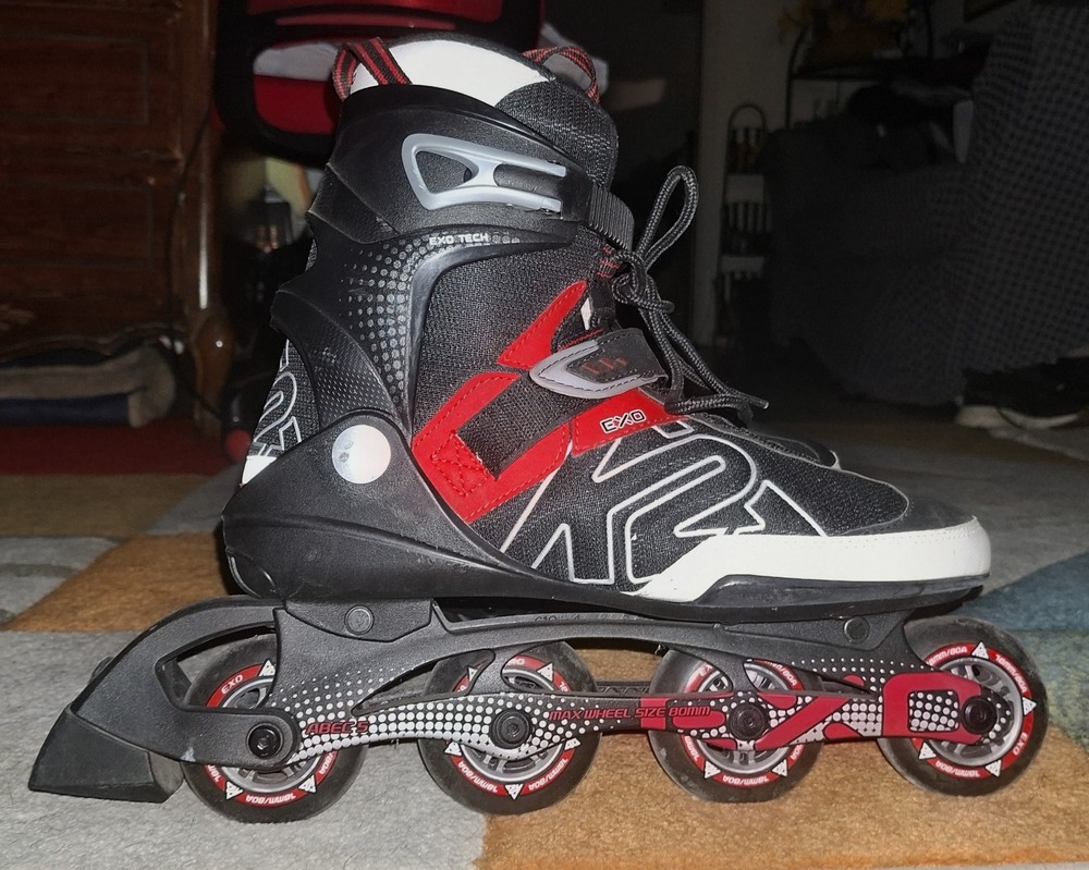 K2 Exo Tech Men’s Inline Skates Size 12 Rollerblades 80mm ABEC 5 (Excellent)