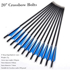 12Pcs 20Inch Crossbow Bolts Carbon Arrows /12Pcs Hunting Broadhead /Arrow Quiver