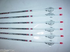 6 Easton Full Metal Jacket FMJ 340 5mm Arrows! Custom Dip/Crested/Blazer Vanes