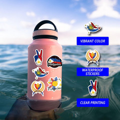66 Pcs Philippines Vinyl Waterproof Stickers for Water Bottle, Laptop, Phone