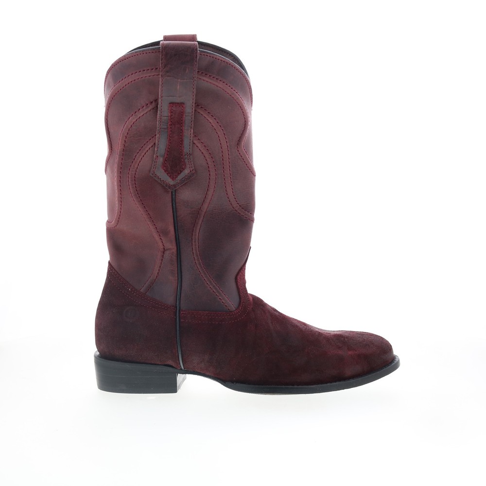 Dingo Whiskey River DI-847 Mens Burgundy Leather Slip On Western Boots