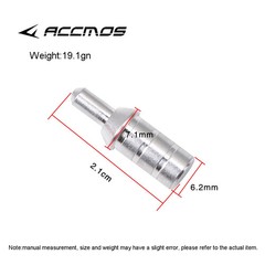 50pcs Aluminum Archery Nock Pins Arrow Shaft Insert 3.2mm 4.2mm 5.2mm 6.2mm 8mm