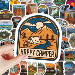 30Pcs Random National Park Outdoor Nature Camping Waterproof Hiking Stickers