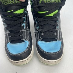 Osiris Shoes Mens 5.5 High-Top Skateboarding Sneakers Black Blue Green