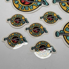 Vintage Skate Stickers Black Label Crutch Skateboarding 5-4.5” & 5-2” Lot Of 10