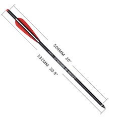 12pcs 18/20 Inch Archery Carbon Arrow Hunting Arrows for Compound&Recurve Bow